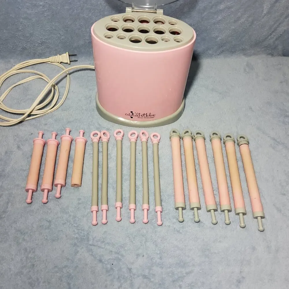 Vintage Y2K Conair Candlesticks Jelly Rollers Hair Setter Hot Rollers Rare Pink